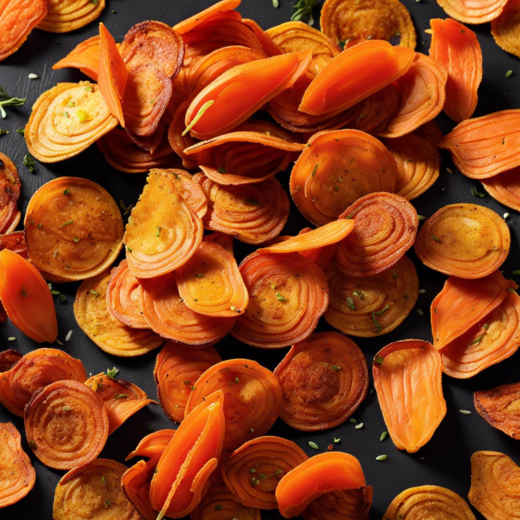 curry seasoned carrot chips