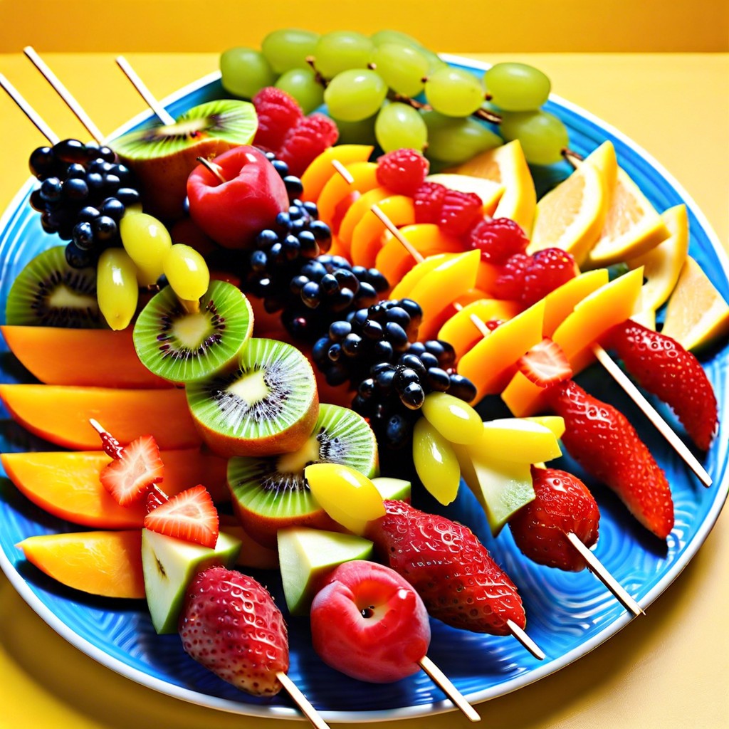 curvy fruit kabobs