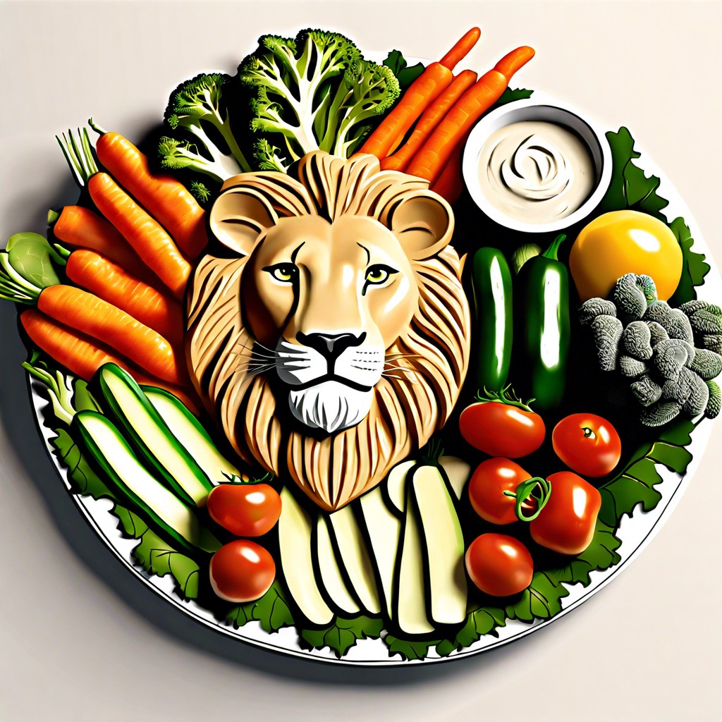 daniel and the lions den veggie platter