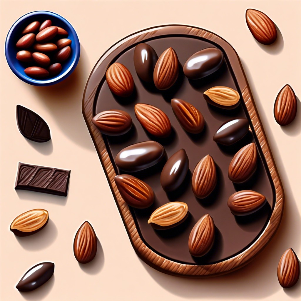 dark chocolate almonds