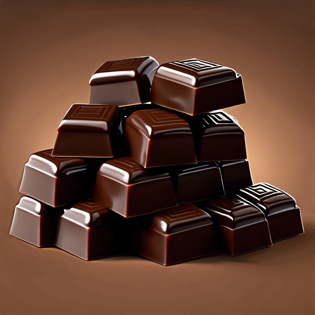dark chocolate squares