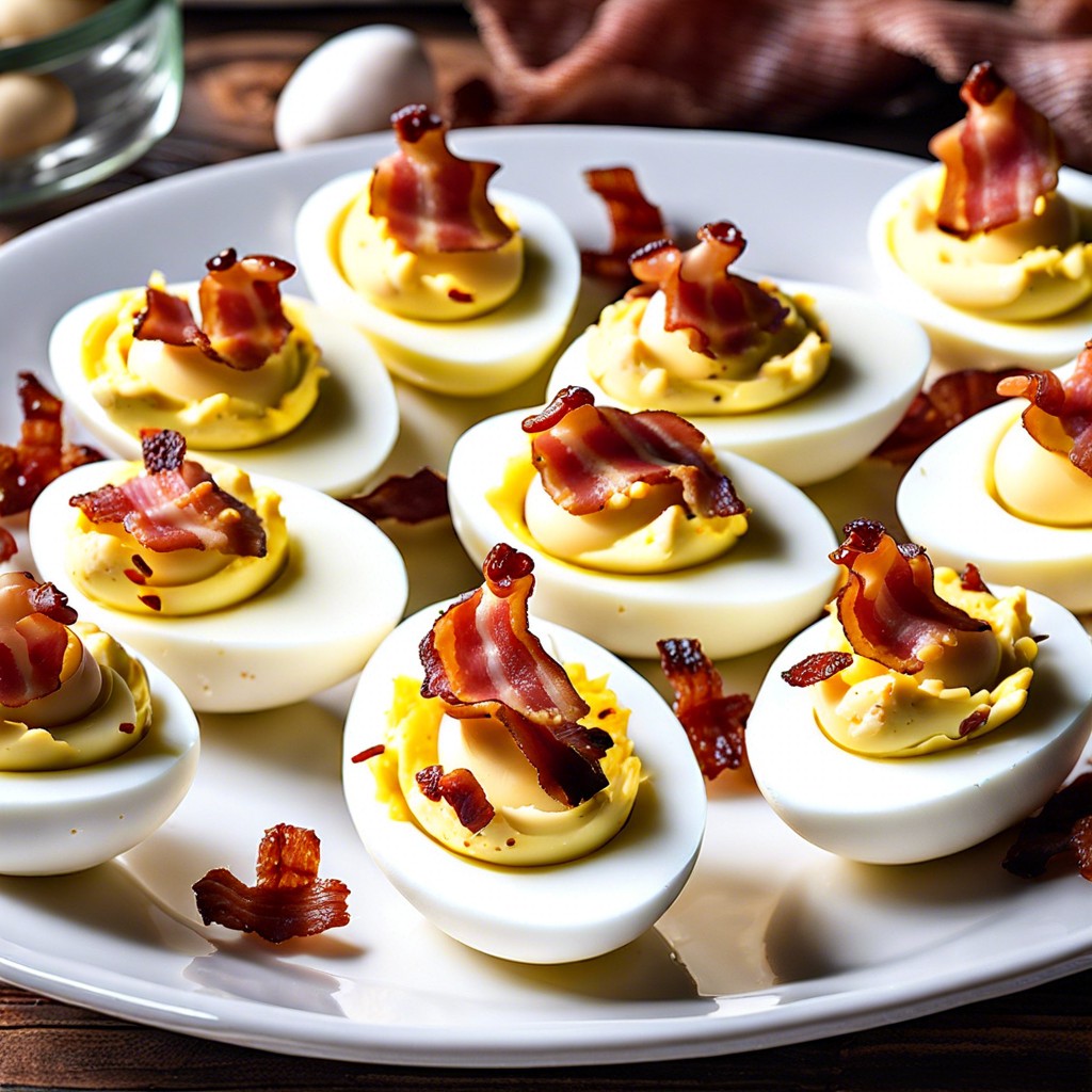 deviled eggs with bacon bits