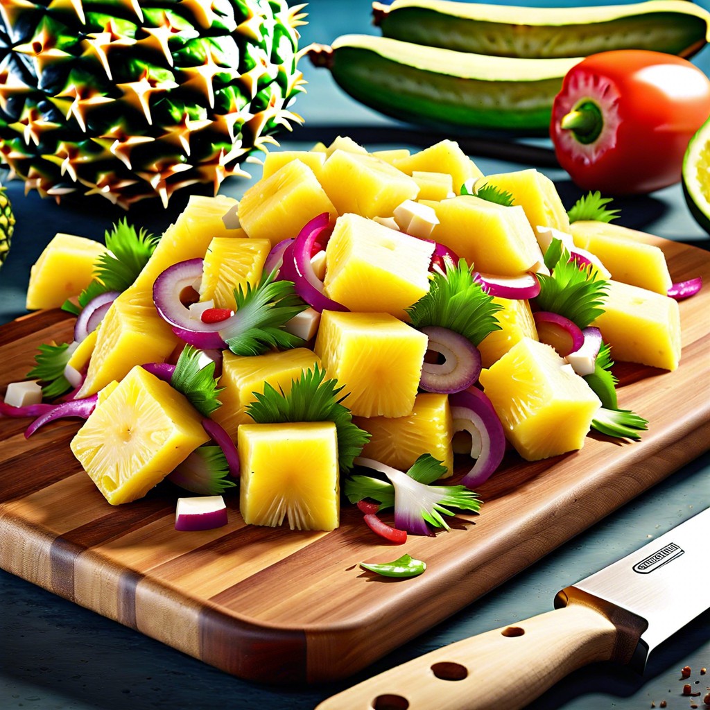 diced pineapple