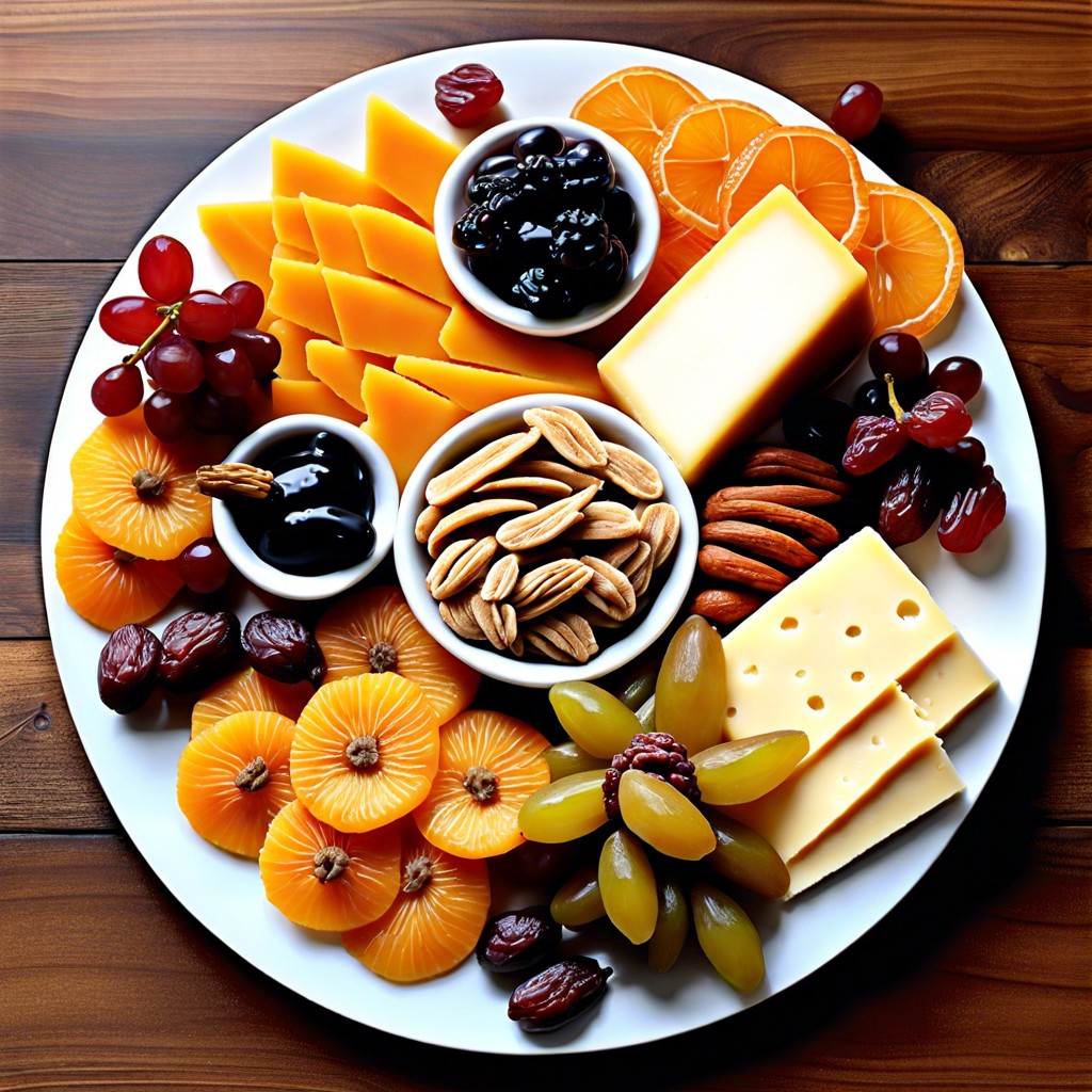 dried fruit and cheese platter