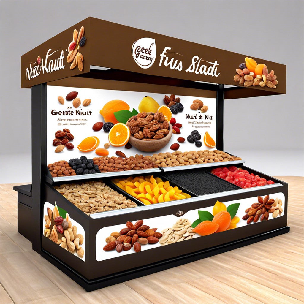 dried fruit and nut stand