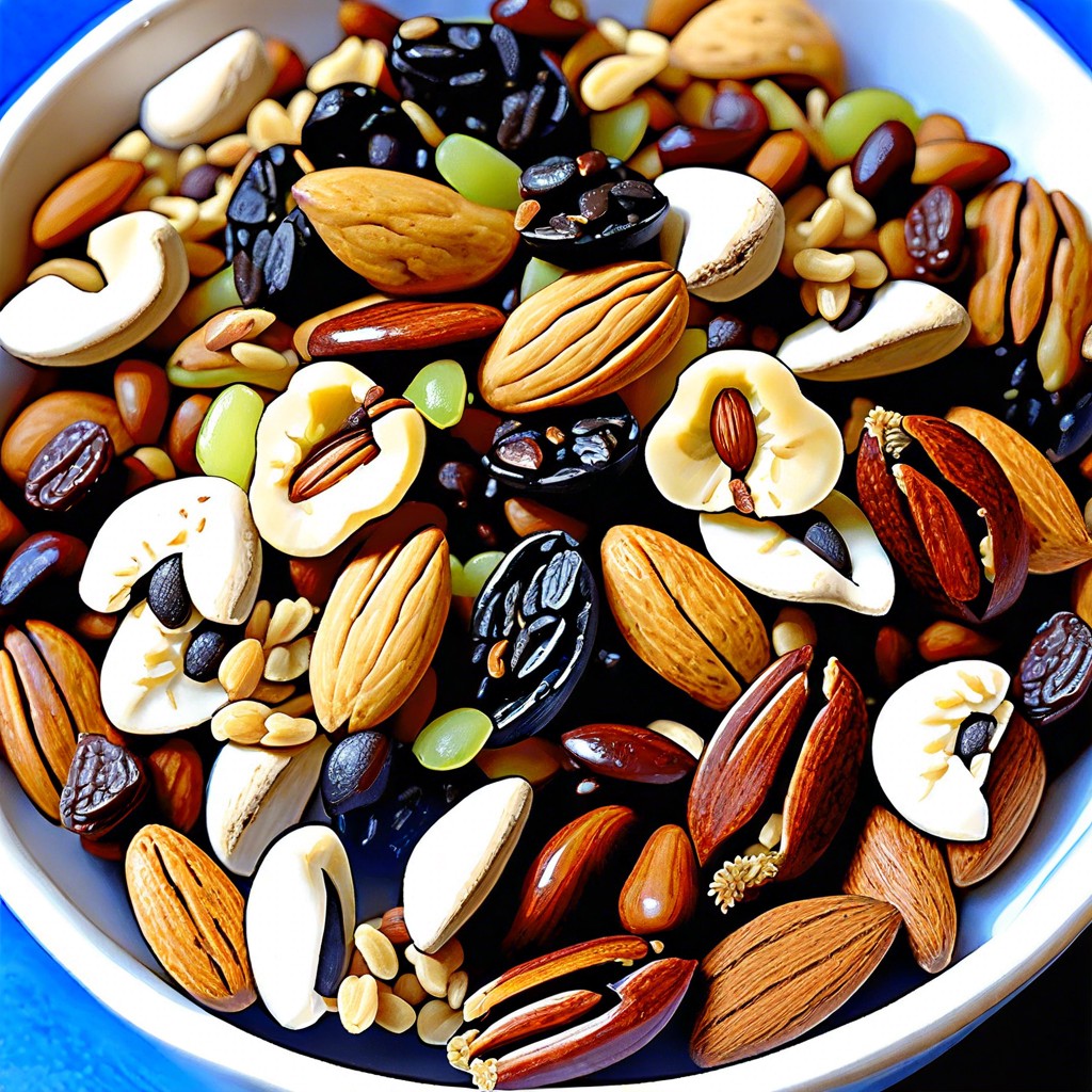 earth day trail mix nuts seeds raisins