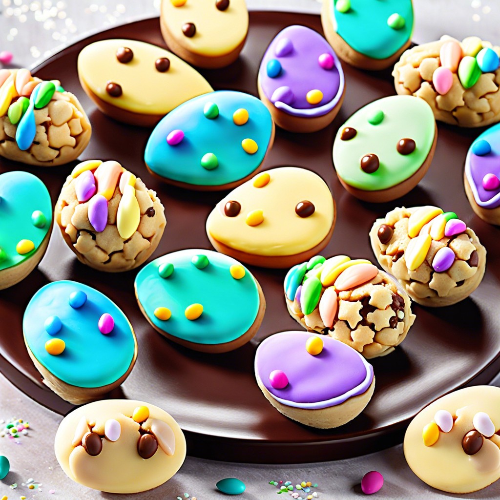 easter egg cookie dough bites