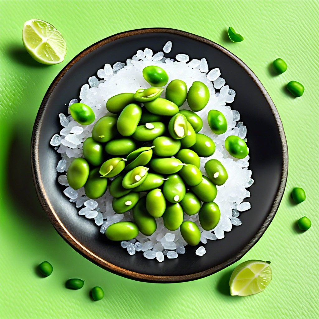 edamame with sea salt and lime