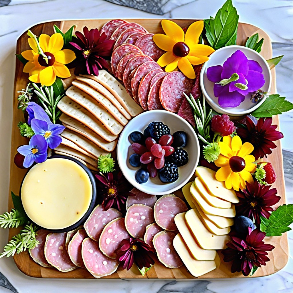 edible flower garnishes