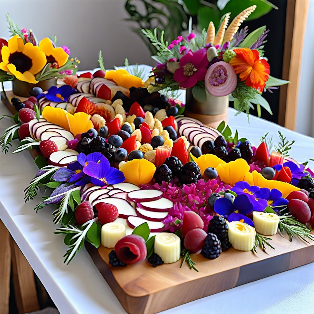 edible flower garnishes