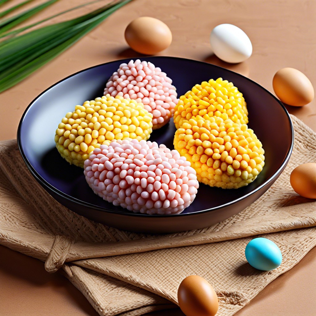 egg shaped rice crispy treats