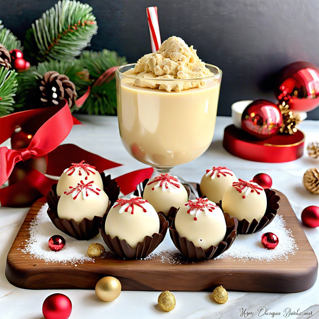 eggnog truffles