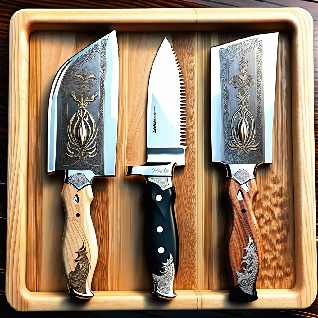 engraved spreader knives