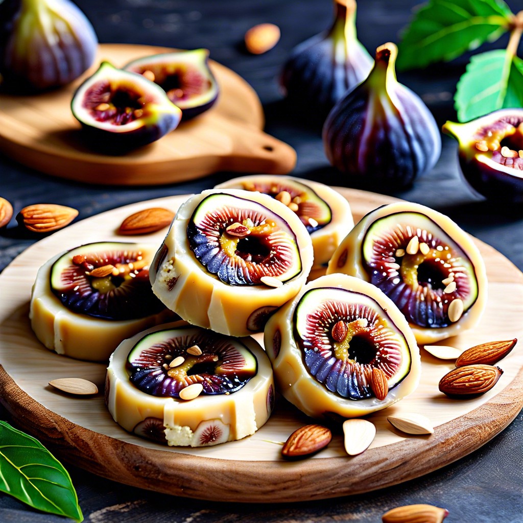 fig and almond cheese wheels