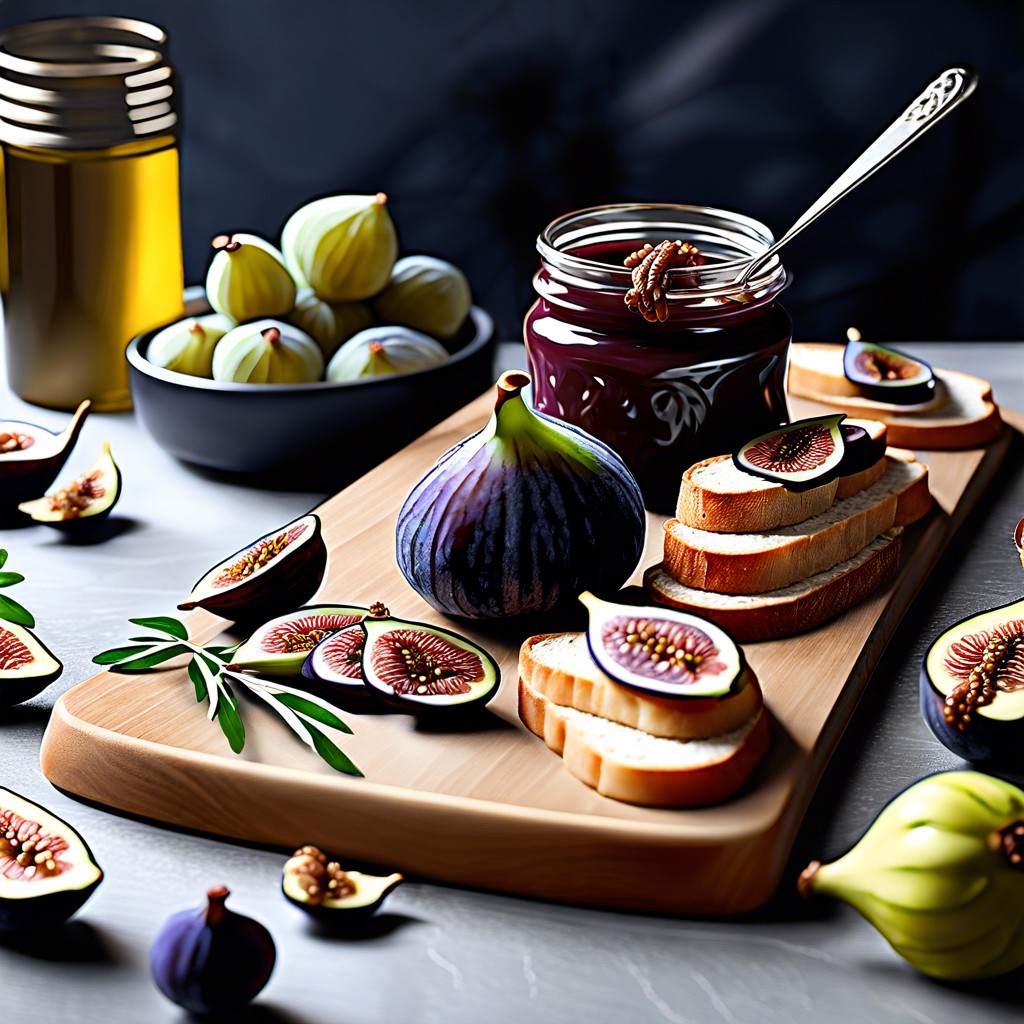 fig spread with crostini