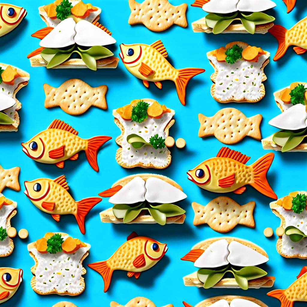 fish and loaves mini sandwiches and fish crackers