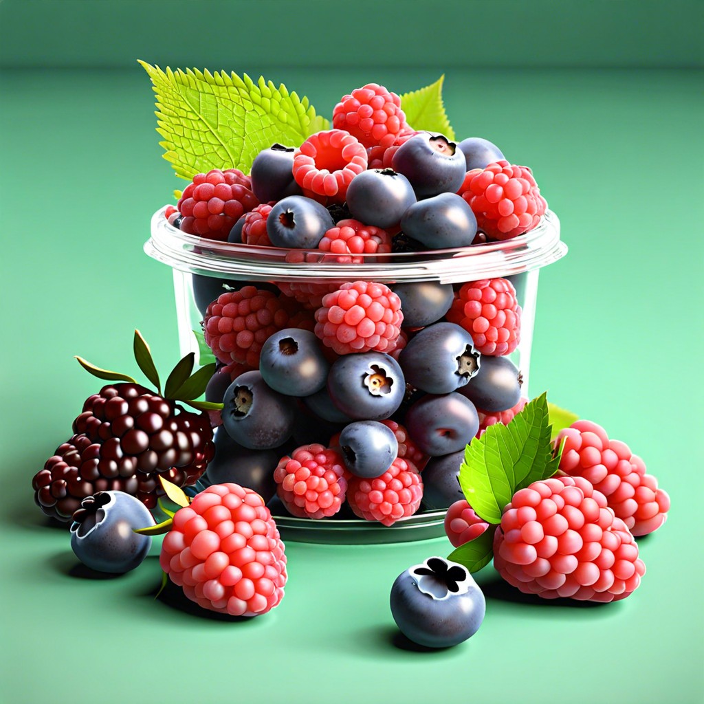 fresh berries in a container