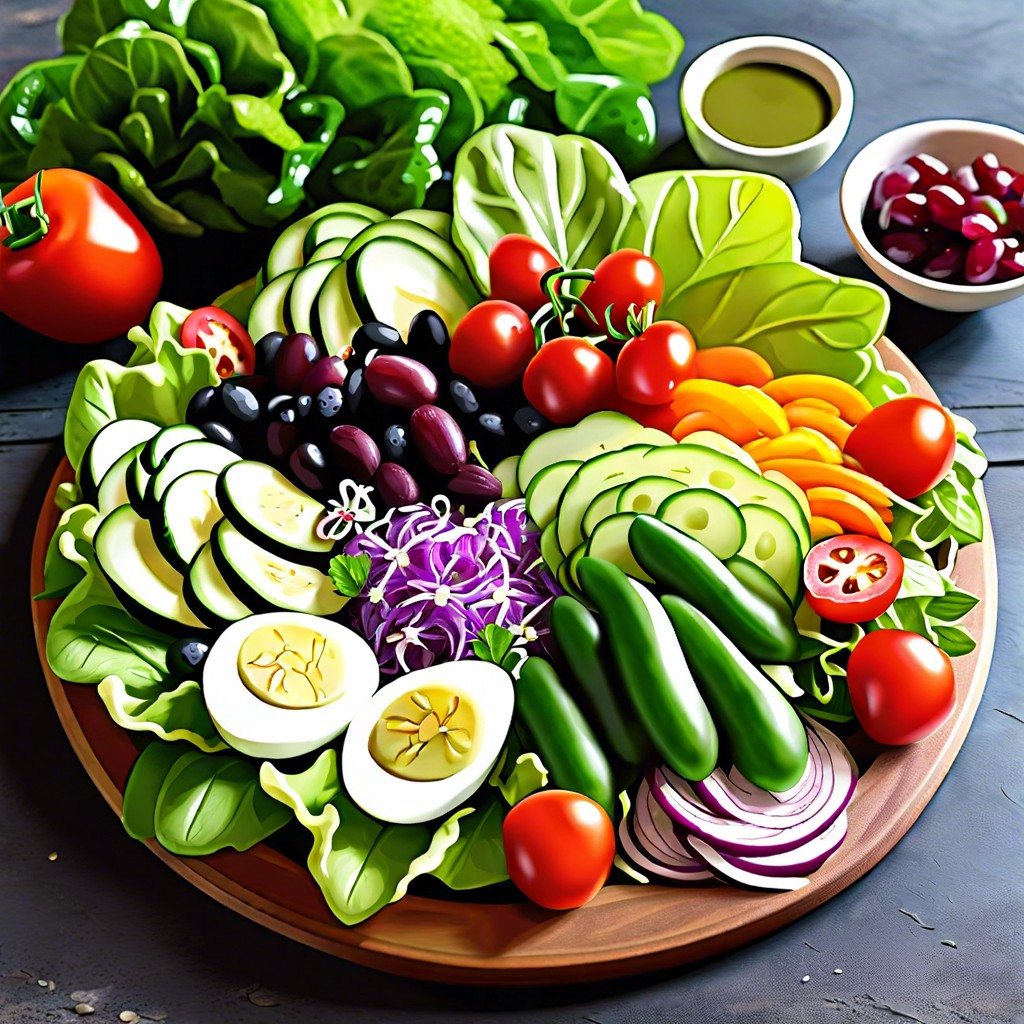 fresh garden salad board