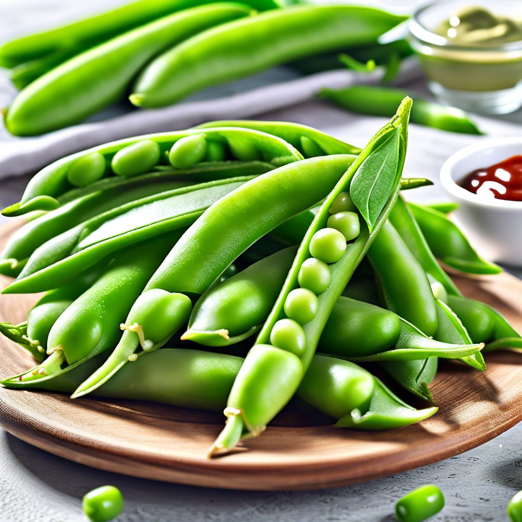 fresh snap peas with mint yogurt dip