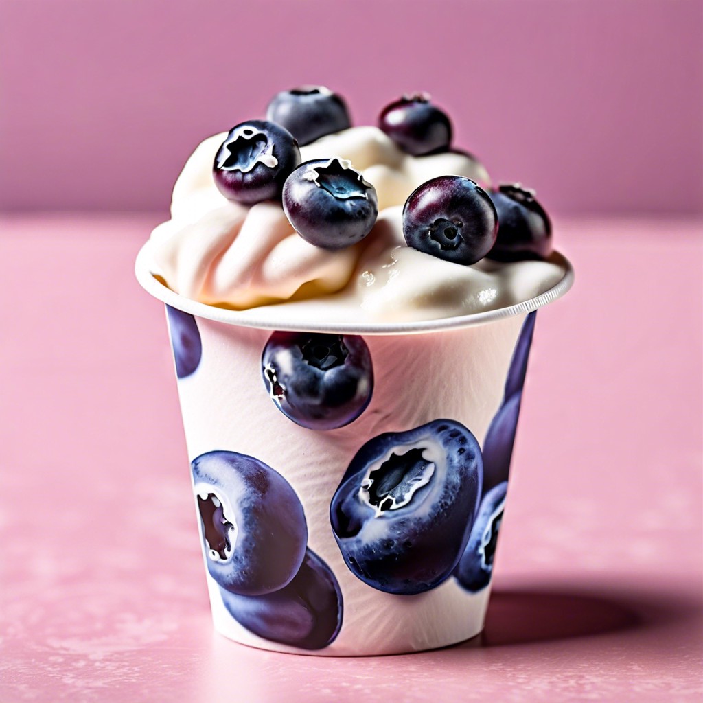 frozen yogurt covered blueberries