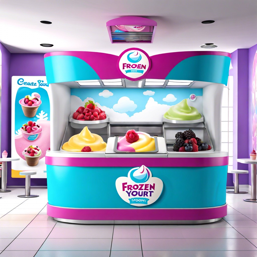 frozen yogurt kiosk