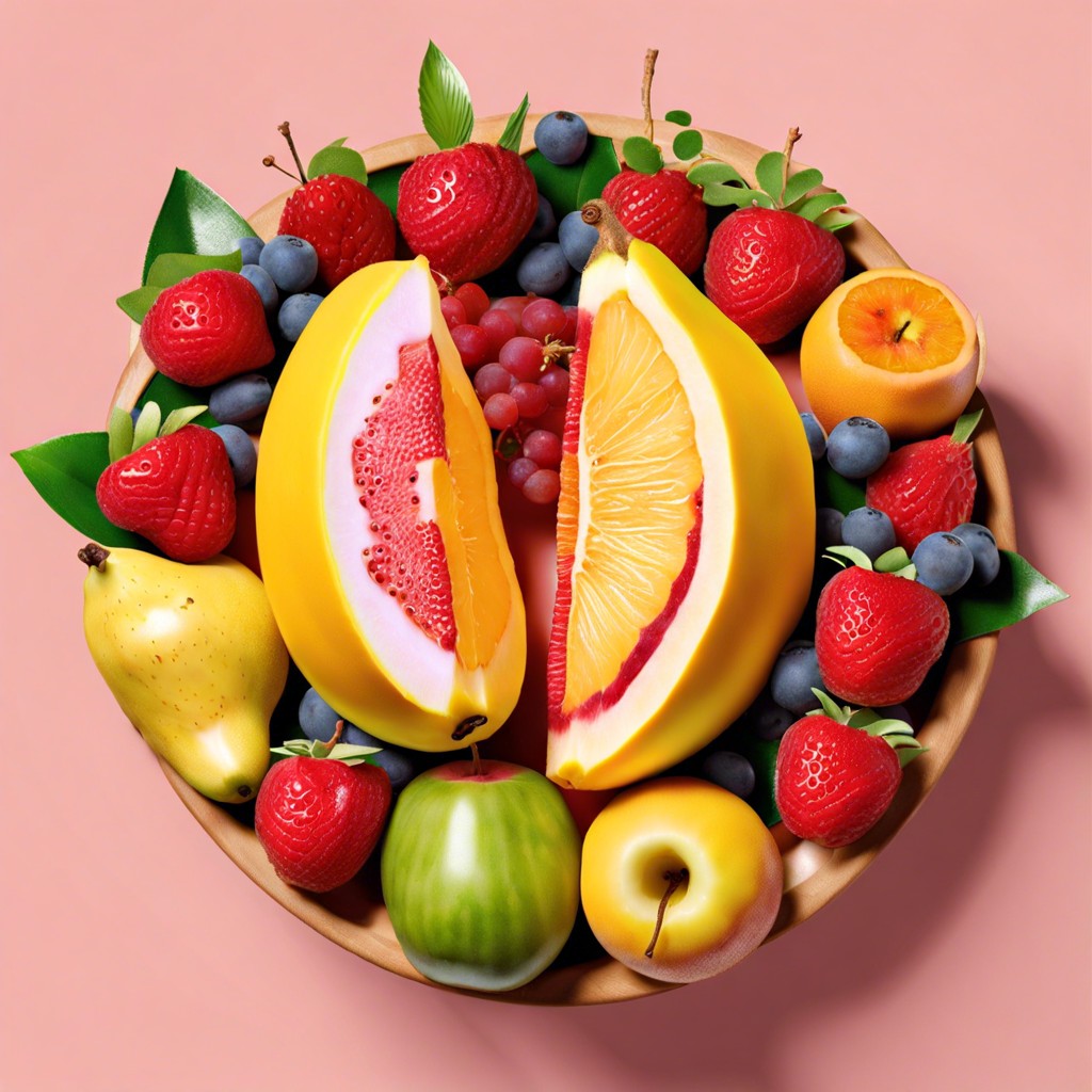 fruit arranged in graduation year