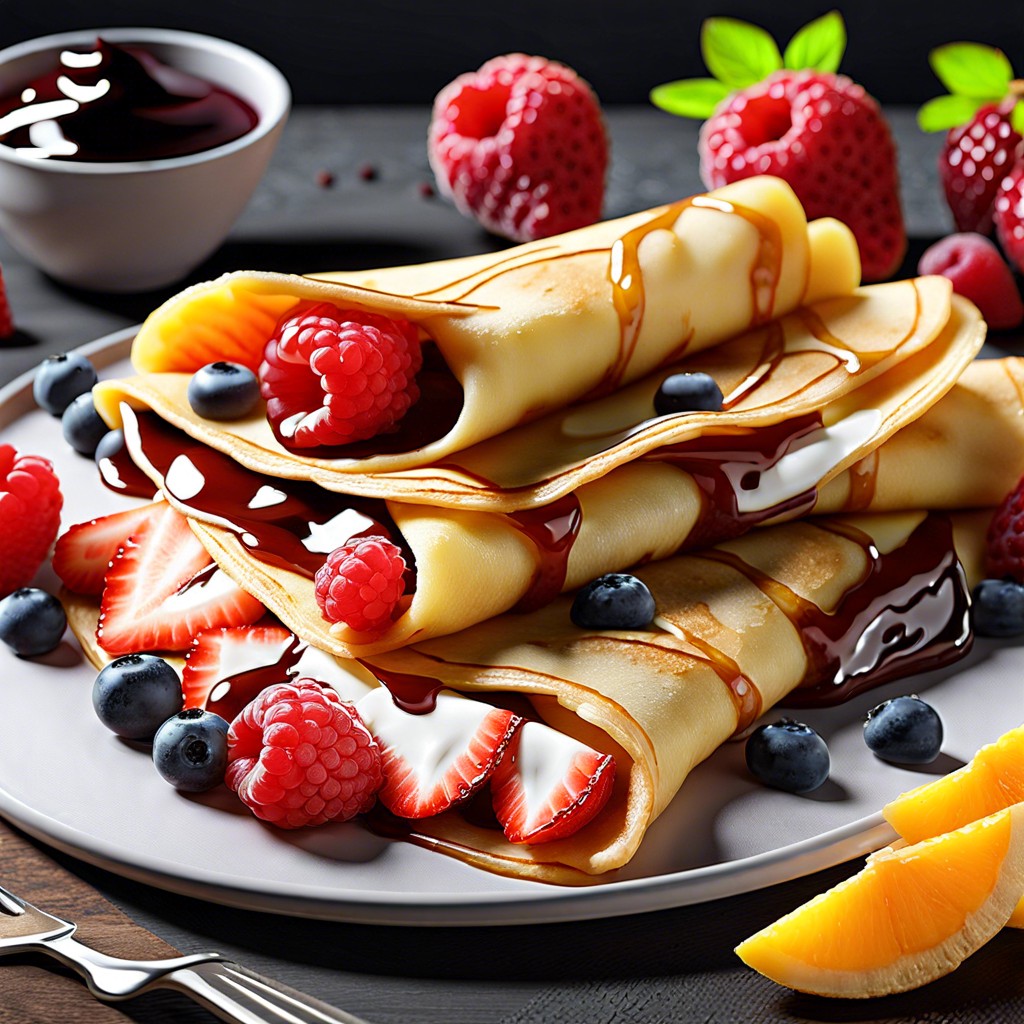 fruit filled crepes