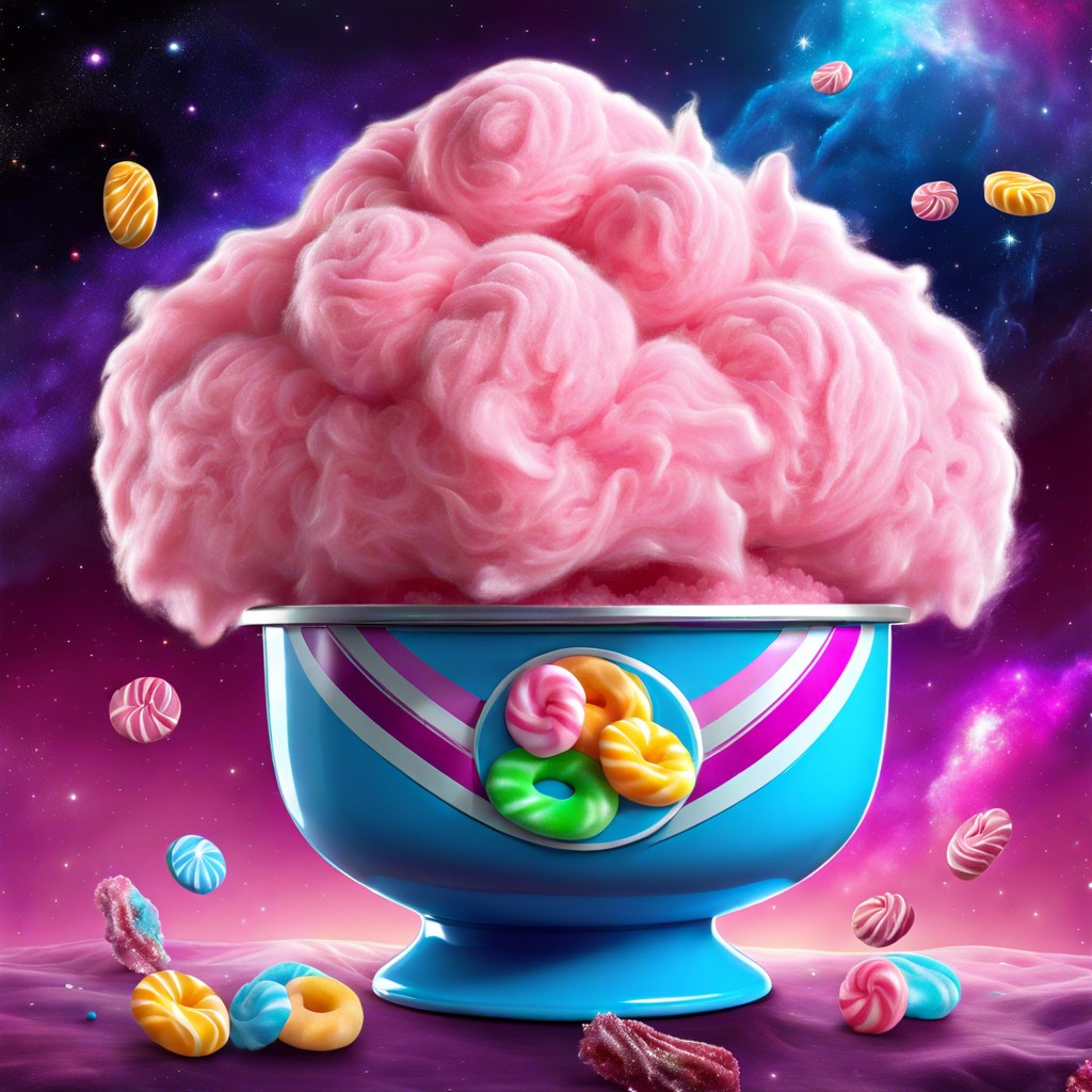 galaxy themed candy floss