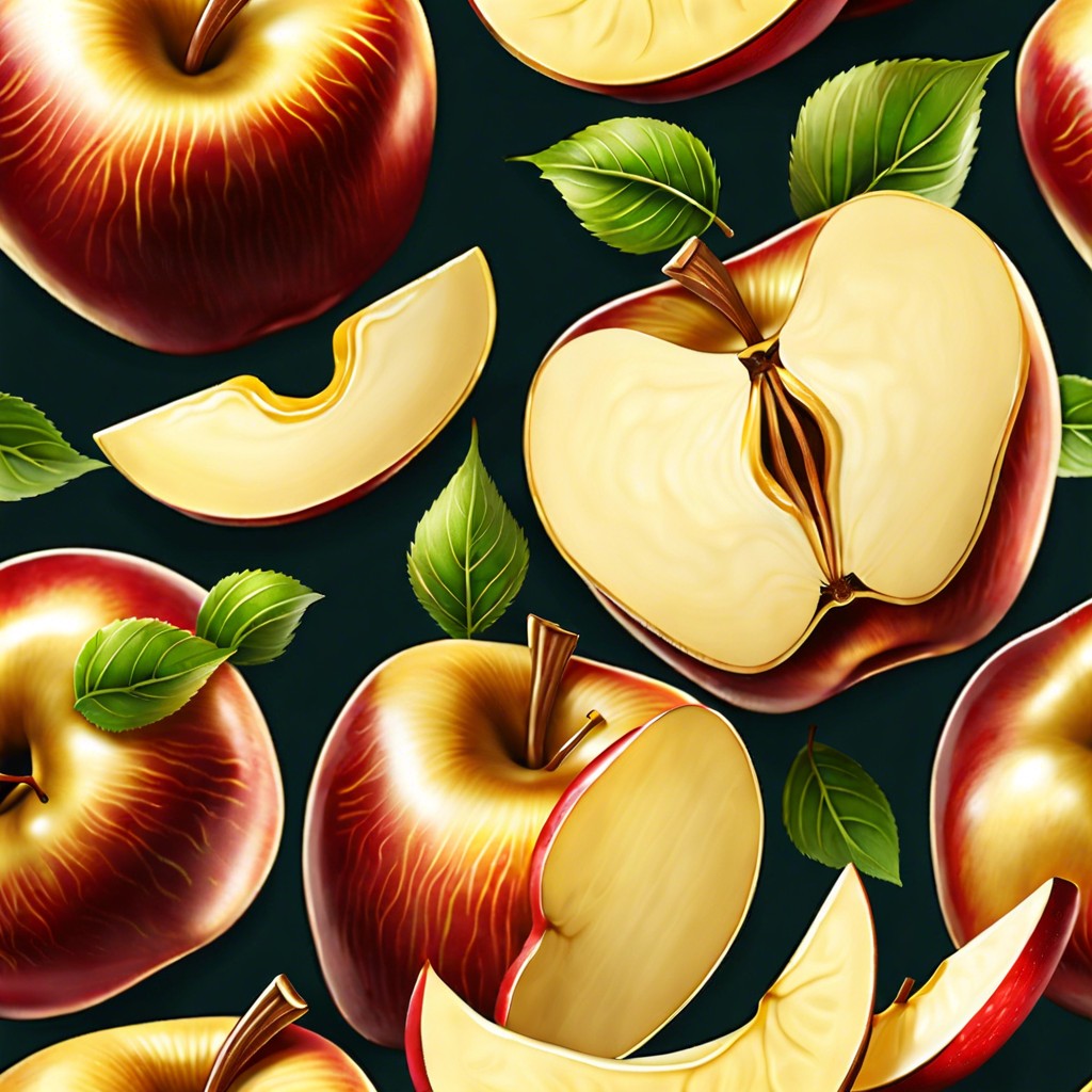 golden apple slices