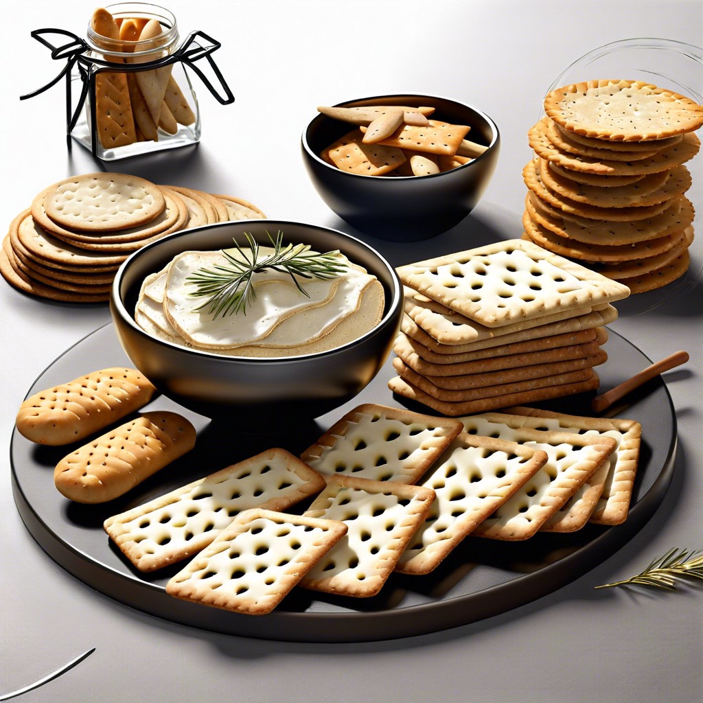 gourmet crackers and breadsticks variety