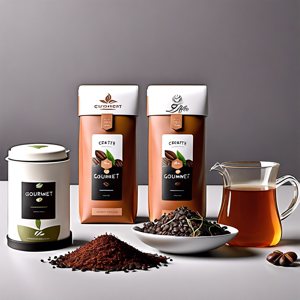 gourmet tea and coffee packs