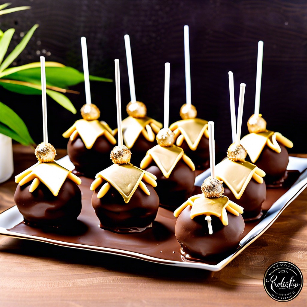 grad cap cake pops chocolate cake pops decorated like graduation caps