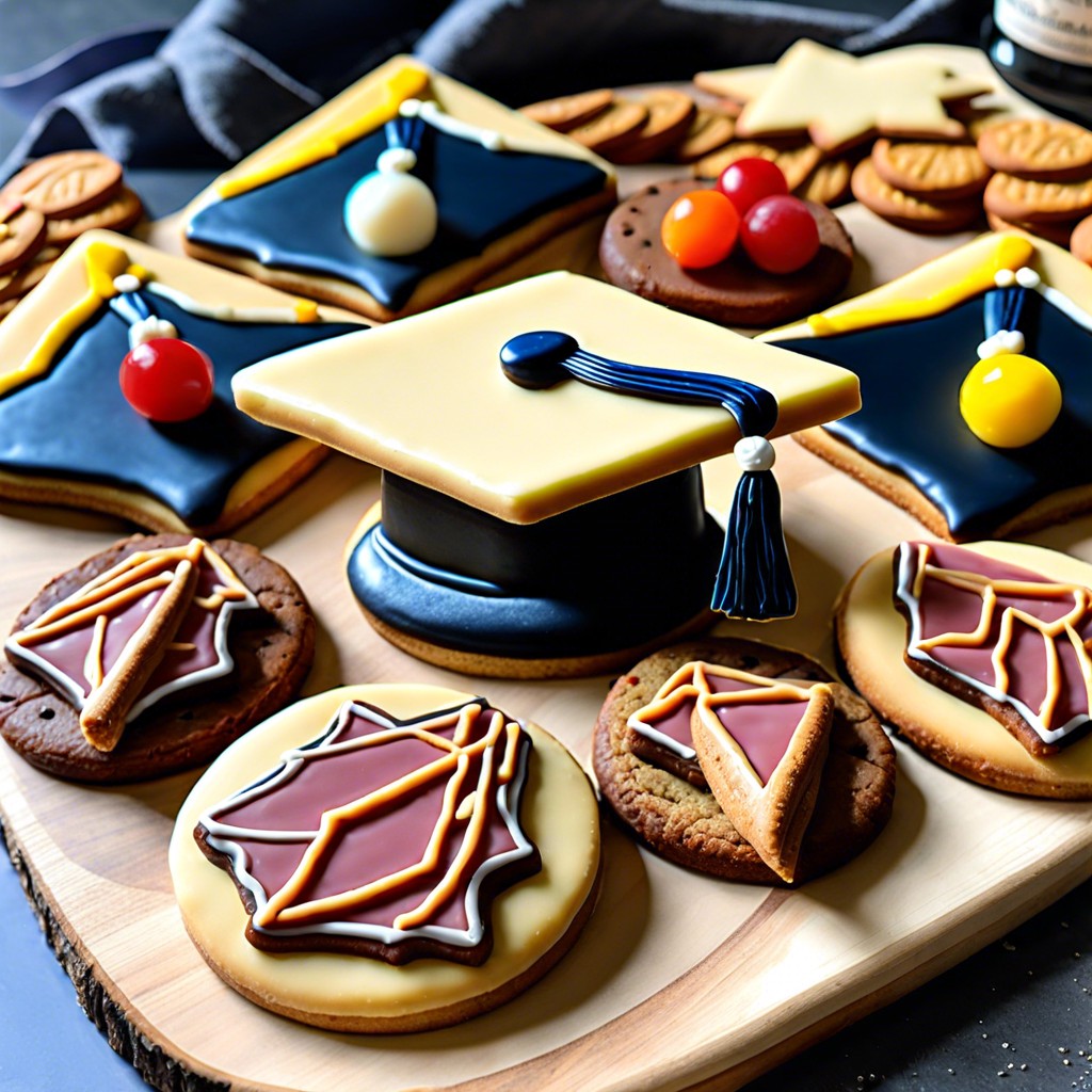 graduation cap cookies