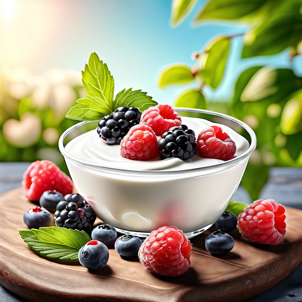 greek yogurt and berries