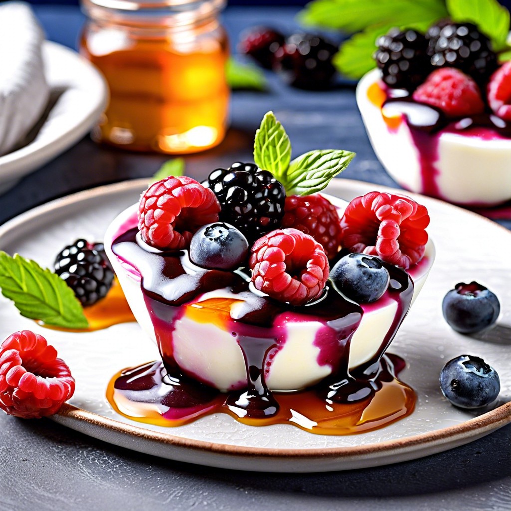 greek yogurt and berry cups