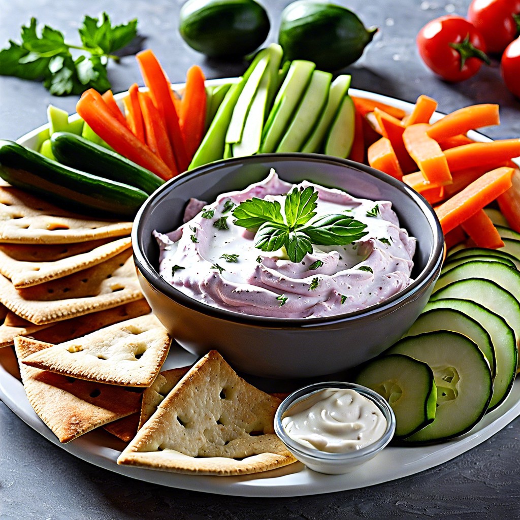 greek yogurt dips for veggies or pita chips