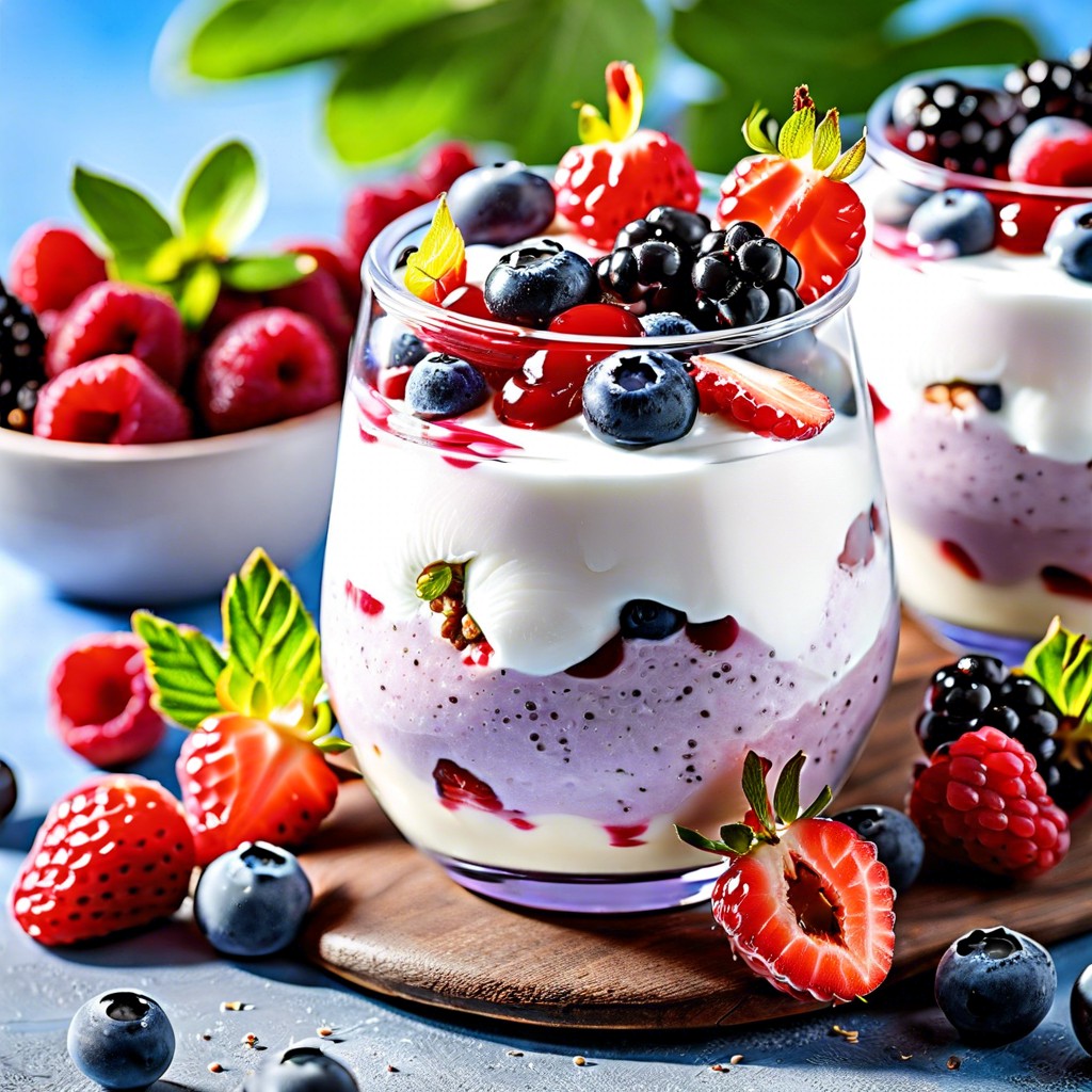 greek yogurt parfait with fresh berries