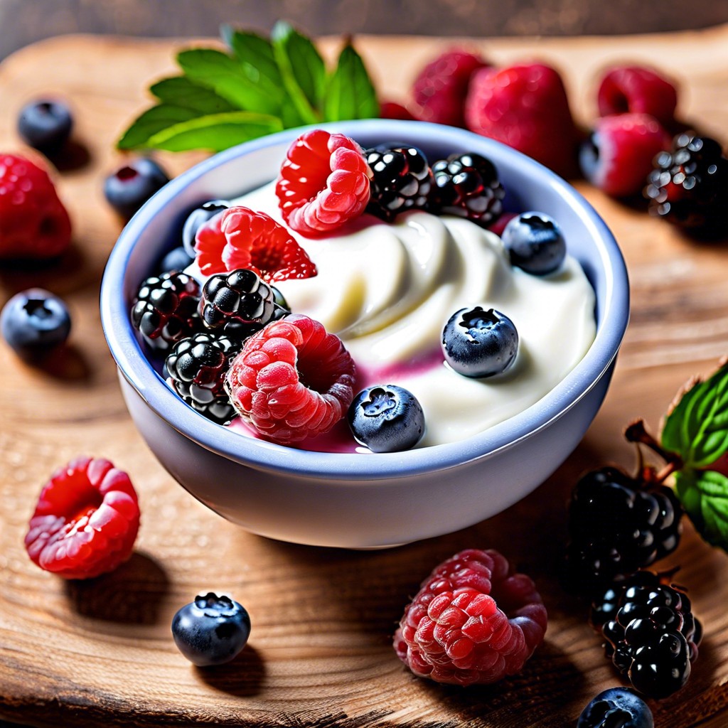 greek yogurt with berries