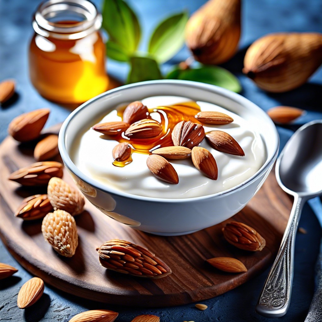 greek yogurt with honey and almonds