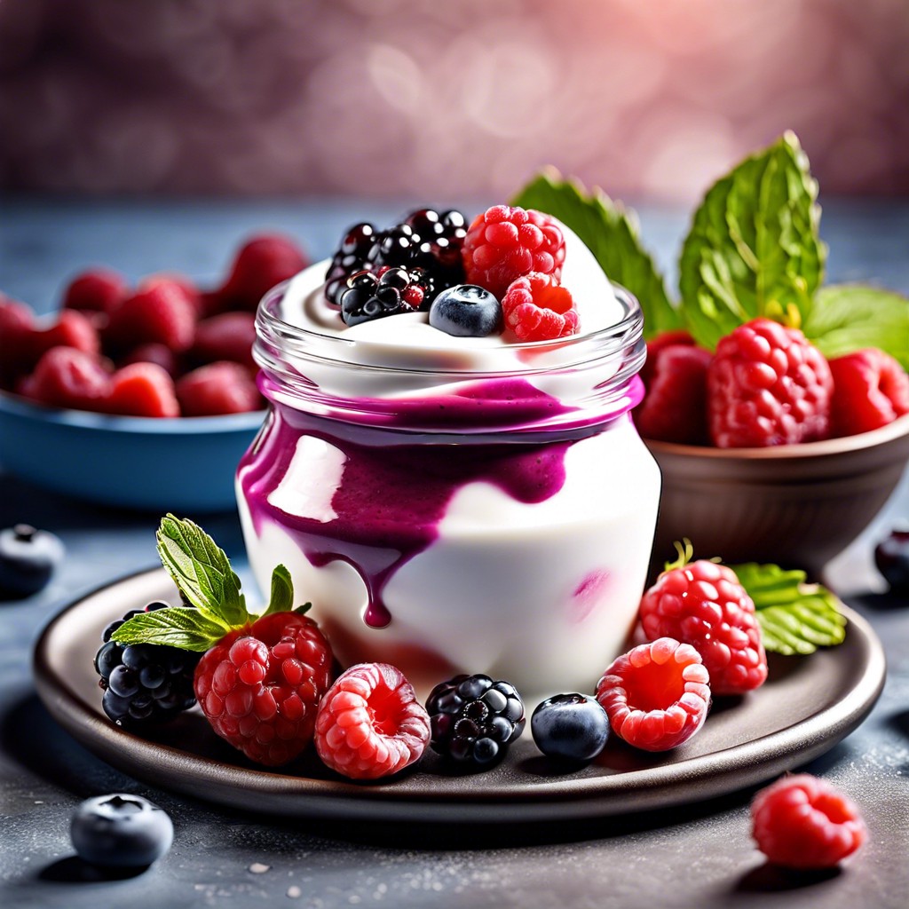 greek yogurt with mixed berries