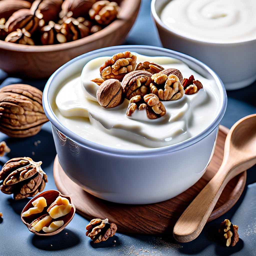 greek yogurt with walnuts