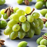 green grape and pistachio clusters