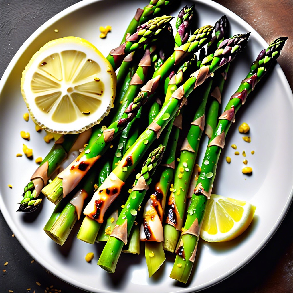 grilled asparagus with lemon zest