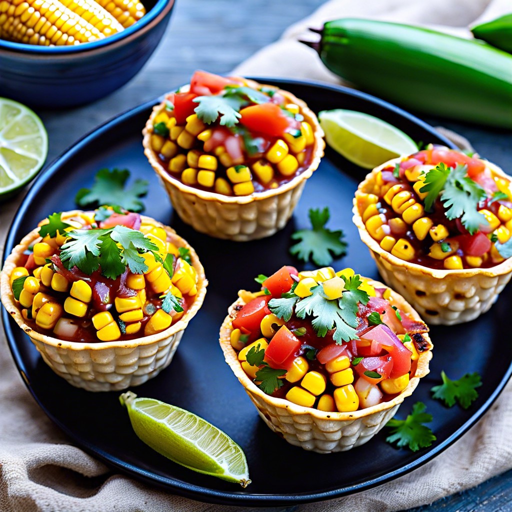 grilled corn salsa cups