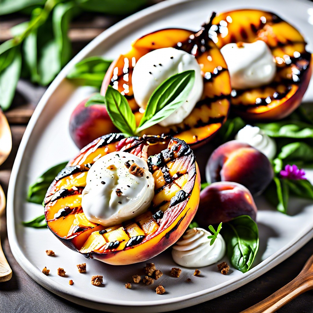 grilled peaches amp burrata