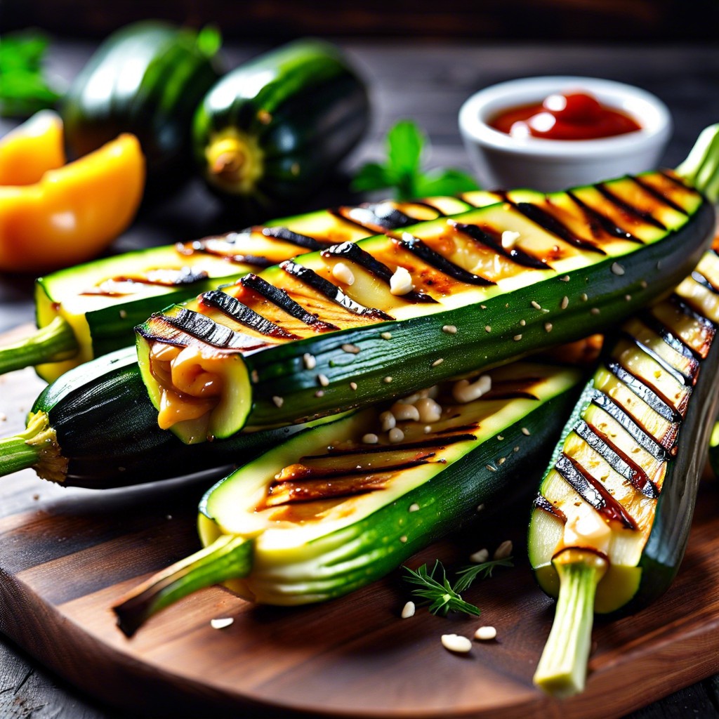 grilled zucchini spears