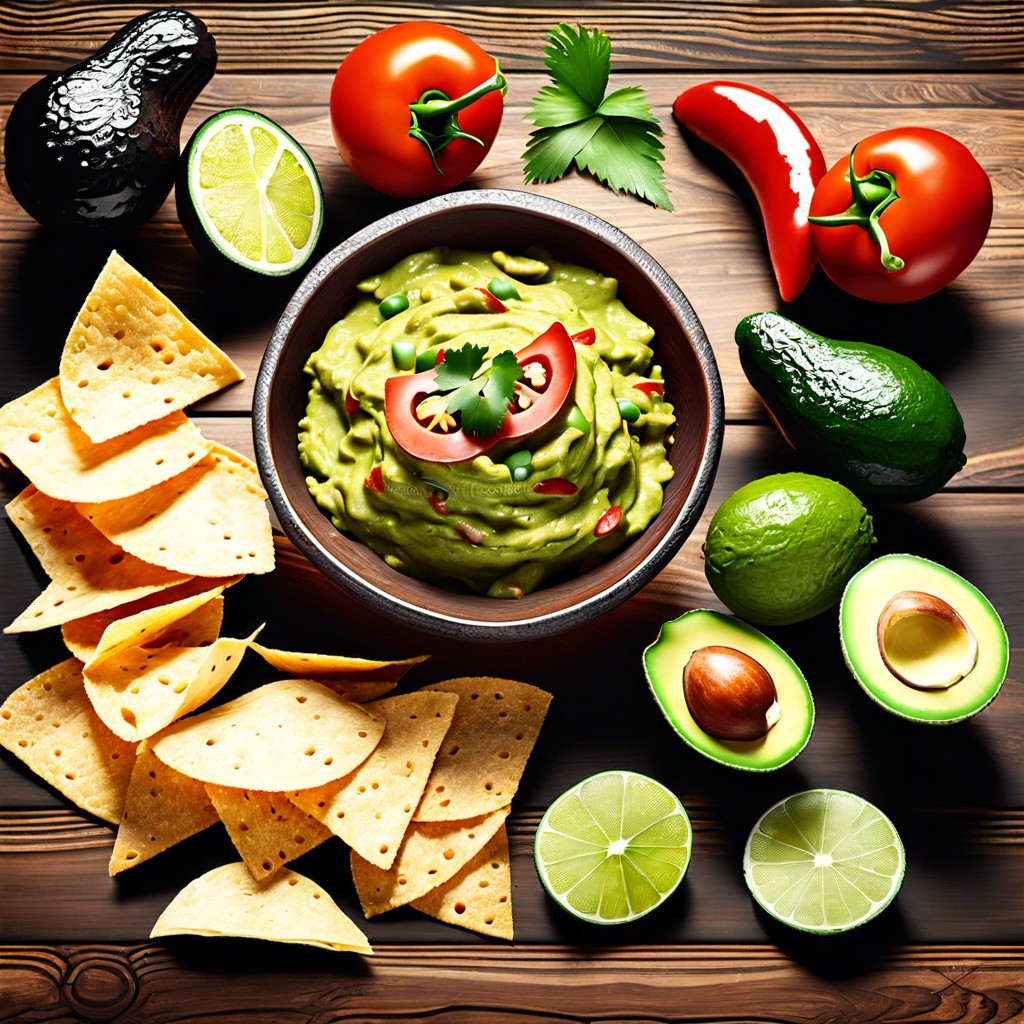 guacamole and chips