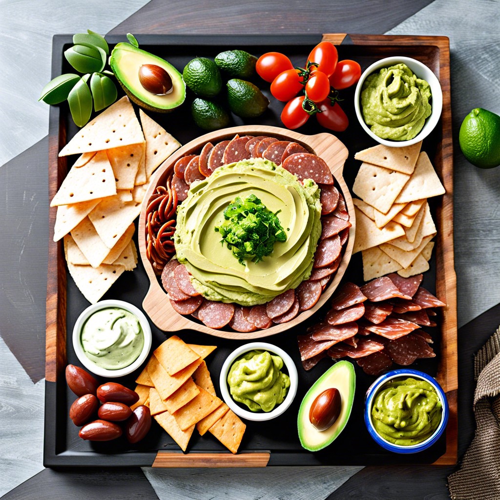 guacamole field with sour cream yard lines