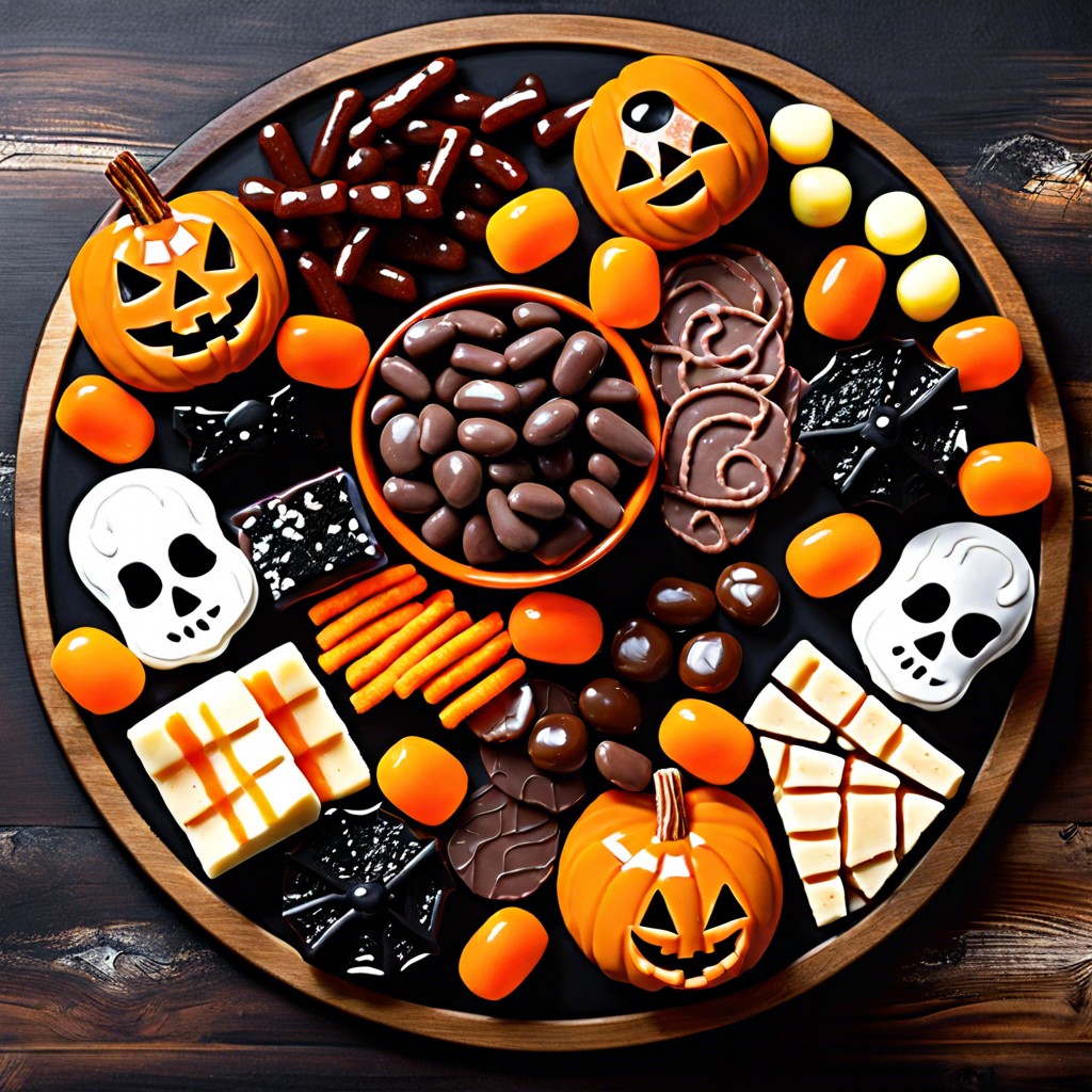 halloween candy charcuterie board