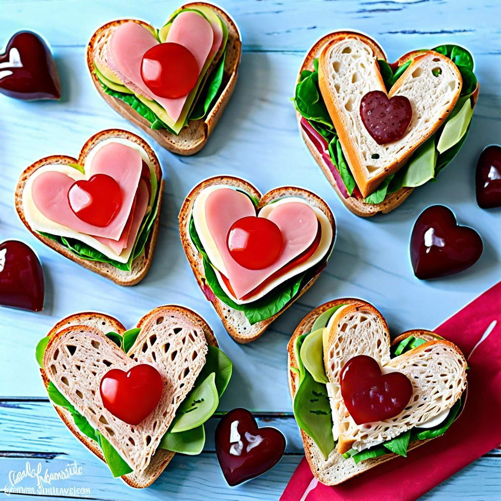 heart shaped sandwiches